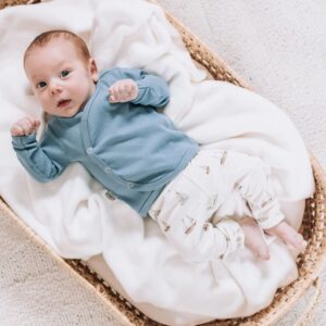 Newborn set bootjes met jeansblauw