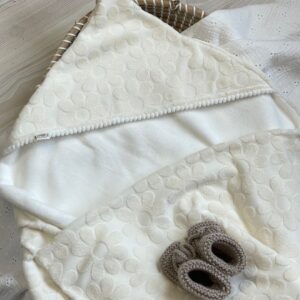 Baby omslagdoek badstof bloemen