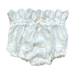 Bloomer broderie bloemen ecru