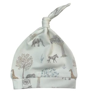 Baby knoopmutsje safari tricot