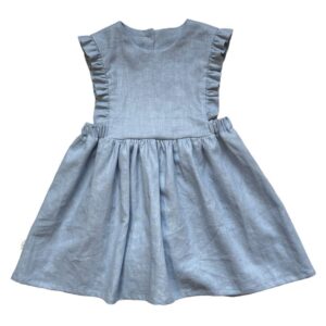 Linnen overgooier jurkje lilly blauw