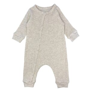 Boxpakje ongelijke ribtricot beige gemêleerd