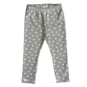 (Flared) legging madeliefjes op beige