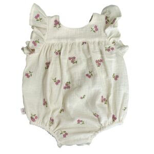 Bubbleromper hydrofiel geborduurde bloemetjes